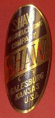 Everything Bicycles - : `SHAW` Manufacturing Company, Galesburg, Kansas: Nameplates (Head Badges)
