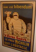 Everything Bicycles - : Original French Poster `Michelin Man Toasting with Broken Glass`: Posters