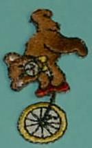 Everything Bicycles - : Unicycle-Bear Doing Handstand: Patches & Emblems, Embroidered (for iron & sew on)