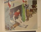 Everything Bicycles - : 1937 `French Six-Day Bicycle Rider,` Plate #3B, Print Art for Printing Plate: Posters
