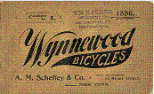 Everything Bicycles - : 1896 A.M.Scheffey and Co of NY, producers of WYNNEWOOD Bicycles (Original, not a reprint): Catalogs-Antique, Bicycle Mfgrs.
