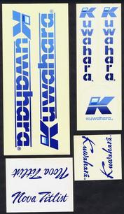 Everything Bicycles - : NOS KUWAHARA STICKER SET for the NOVA Freestyle Bike: Stickers, Decals & Heat-Transfers (adhesive & water transfer)