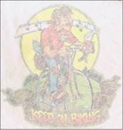 Everything Bicycles - : KEEP ON BIKING Iron on Transfer for T-Shirts - A Very Laid Back Guy Listening to Music While Cycling: Stickers, Decals & Heat-Transfers (adhesive & water transfer)