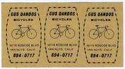 Everything Bicycles - : GUS DANDOS BICYCLES of Van Nuys, CA (A Retail Store Selling and Servicing Bicycles) : Stickers, Decals & Heat-Transfers (adhesive & water transfer)