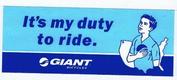 Everything Bicycles - : GIANT BICYCLES - It`s my duty to ride.: Stickers, Decals & Heat-Transfers (adhesive & water transfer)