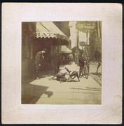Everything Bicycles - : 1898 GENT WITH SAFETY WATCHING KIDS PLAY ON SIDEWALK: Photographs-Antique Collectables (tin, glass, paper)