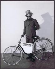 Everything Bicycles - : THE ELLIOTT HICKORY BIKE IN THIS PHOTO WAS MADE IN c.1888-: Photographs-Antique Collectables (tin, glass, paper)