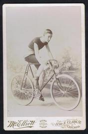 Everything Bicycles - : c.1892 GENT ON A RACING SAFETY-Notice the special chainring: Photographs-Antique Collectables (tin, glass, paper)