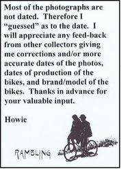 Everything Bicycles - : Memo from Howie re this category: Photographs-Antique Collectables (tin, glass, paper)
