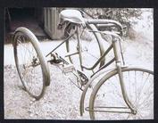 Everything Bicycles - : c.1900`s (early) TRICYCLE WITH MUDGUARDS and TOESTRAPS - From the Collection of Dr. Fisher in Bergenfield, NJ : Photographs-Antique Collectables (tin, glass, paper)