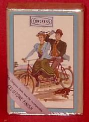 Everything Bicycles - : Couple on a Lady`s Front Tandem, mfg by Congress Playing Cards (new deck in sealed pkg) : Cards-Playing (playing cards with bicycle designs)