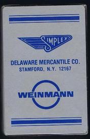 Everything Bicycles - : SIMPLEX and WEINMANN distributed in USA by Delaware Mercantile Co (in sealed Pkg) : Cards-Playing (playing cards with bicycle designs)