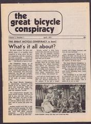 Everything Bicycles - : 1972 April, THE GREAT BICYCLE CONSPIRACY (A Good Conspiracy) Vol. 1, No. 1: Magazines&Periodicals-Contempory, Various Titles