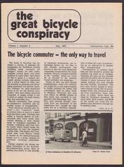 Everything Bicycles - : 1972 May, THE GREAT BICYCLE CONSPIRACY (A Good Conspiracy) Vol. 1, No. 2: Magazines&Periodicals-Contempory, Various Titles