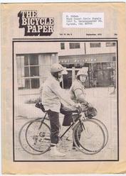 Everything Bicycles - : 1975 September, THE BICYCLE PAPER Vol-IV No-6 : Magazines&Periodicals-Contempory, Various Titles