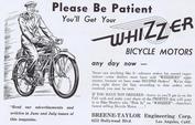 Everything Bicycles - : 1939 August, Whizzer Bicycle Motors, Advertisement in American Bicyclist Magazine: Catalogs-Antique, Bicycle Mfgrs.