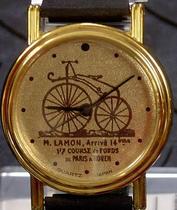 Everything Bicycles - : M. LAMON on a BONESHAKER, Quartz with Vinyl Band (see the picture gallery): Watches (Wrist Watches & Pocket Watches)