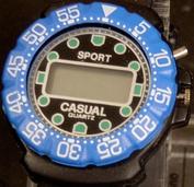 Everything Bicycles - : SPORTS CASUAL QUARTZ Watch, with a Black Vinyl Band (see the picture gallery) : Watches (Wrist Watches & Pocket Watches)