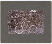 Everything Bicycles - : c.1903 Gent Standing Beside Bike (Notice the Toe Clips and Tool Bag): Photographs-Antique Collectables (tin, glass, paper)