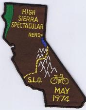 Everything Bicycles - : High Sierra Spectacular, San Luis Obispo to Reno, May 1974: Patches & Emblems, Embroidered (for iron & sew on)