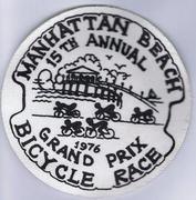 Everything Bicycles - : Manhattan Beach&nbsp;Grand Prix Bicycle Race-1976, (15th annual): Patches & Emblems, Embroidered (for iron & sew on)