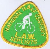 Everything Bicycles - : National Half Century 1975 September-L.A.W.: Patches & Emblems, Embroidered (for iron & sew on)