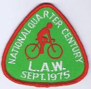 Everything Bicycles - : National Quarter Century 1975 September-L.A.W.: Patches & Emblems, Embroidered (for iron & sew on)