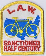 Everything Bicycles - : Sanctioned Half Century 1975 September-L.A.W.: Patches & Emblems, Embroidered (for iron & sew on)