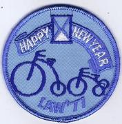 Everything Bicycles - : Happy New Year Ride&nbsp;1971, September-L.A.W.: Patches & Emblems, Embroidered (for iron & sew on)