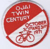 Everything Bicycles - : Ojai Twin Century, 1971 October 30 and 31-L.A.W.: Patches & Emblems, Embroidered (for iron & sew on)