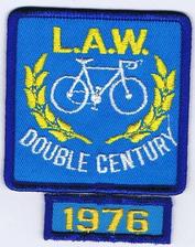 Everything Bicycles - : Double Centuy 1976-L.A.W.: Patches & Emblems, Embroidered (for iron & sew on)