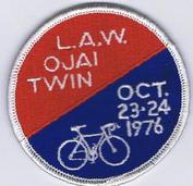 Everything Bicycles - : Ojai Twin�Centuy 1976, October 23 and 24-L.A.W.: Patches & Emblems, Embroidered (for iron & sew on)