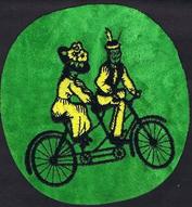 Everything Bicycles - : Tandem with a Couple Riding: Patches & Emblems, Embroidered (for iron & sew on)