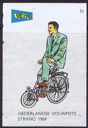 Everything Bicycles - : 51 Matchbox Label from Holland, Vege Brand (A 1964 Nederlandse Vouwfiets Strano): Matches