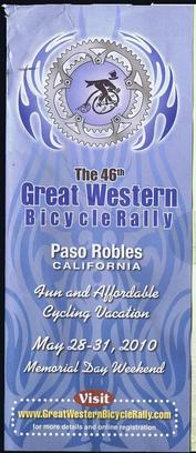 Everything Bicycles - : 46th Great Western Bike Rally-Paso Robles, CA-BROCHURE: Programs, Posters, Adverts & Memorabilia for Racing & Touring Events