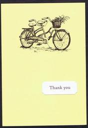Everything Bicycles - : 2010 Thank You Card for Handwriting a Message: Greeting Cards-Contemporary