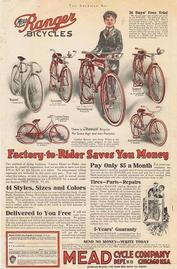 Everything Bicycles - : 1923�Mead Ranger Bicycles in THE AMERICAN BOY Magazine: Magazine&Periodical Articles & Advertisements-cut out pages (1949 & earlier)