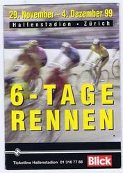 Everything Bicycles - : 1999 ZURICH 6-DAY Pocket Program: Programs, Posters, Adverts & Memorabilia for Racing & Touring Events