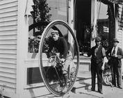 Everything Bicycles - : MONOCYCLE in Front of a Retail Bike Shop c.1906: Posters