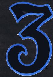 Everything Bicycles - : Number Plate Number-3 for BMX: Stickers, Decals & Heat-Transfers (adhesive & water transfer)