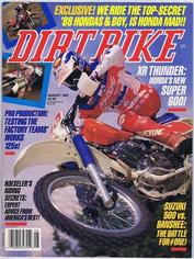 Everything Bicycles - : 1987 August DIRT BIKE by Hi Torque Publications: Magazines&Periodicals-Contempory, Various Titles