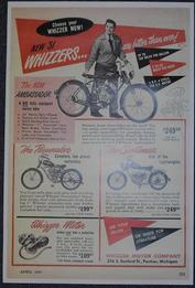 Everything Bicycles - : 1951 WHIZZER Advertisement enlarged to a Poster: Posters