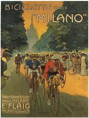 Everything Bicycles - : Poster, MILANO Brand Biciclette Mfg by E.Flait of Milan Italy: Posters