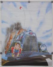 Everything Bicycles - : c.1970s Peterbilt Truck and Touring Cyclist: Posters