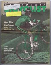 Everything Bicycles - : 1986 March CALIFORNIA CYCLIST: Magazines&Periodicals-Contempory, Various Titles