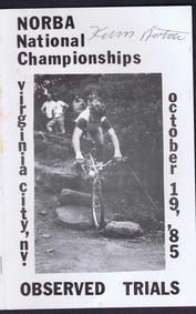 Everything Bicycles - : 1985 NORBA National Championships Observed Trials: Programs, Posters, Adverts & Memorabilia for Racing & Touring Events