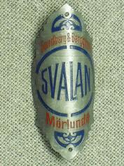 Everything Bicycles - : SVALAN - Sundberg and Berggren, Morlunda: Nameplates (Head Badges)