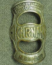 Everything Bicycles - : KARNAN - Aktiebolaget Ernst O. Jonsson, Halsingborg: Nameplates (Head Badges)