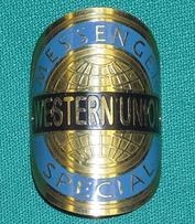 Everything Bicycles - : WESTERN UNION <em>Messenger Special</em> Head Badge: Nameplates (Head Badges)